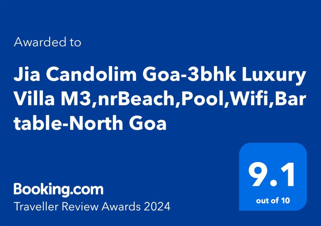 Villa M - Jia 3- 3Bhk In Candolim, Pool Facing, Near Beach, Breakfast Included Exterior foto